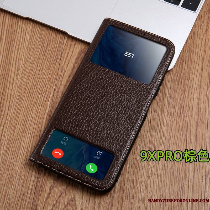 Honor 9x Pro Coque De Téléphone Incassable Protection Housse Étui Étui En Cuir Rouge