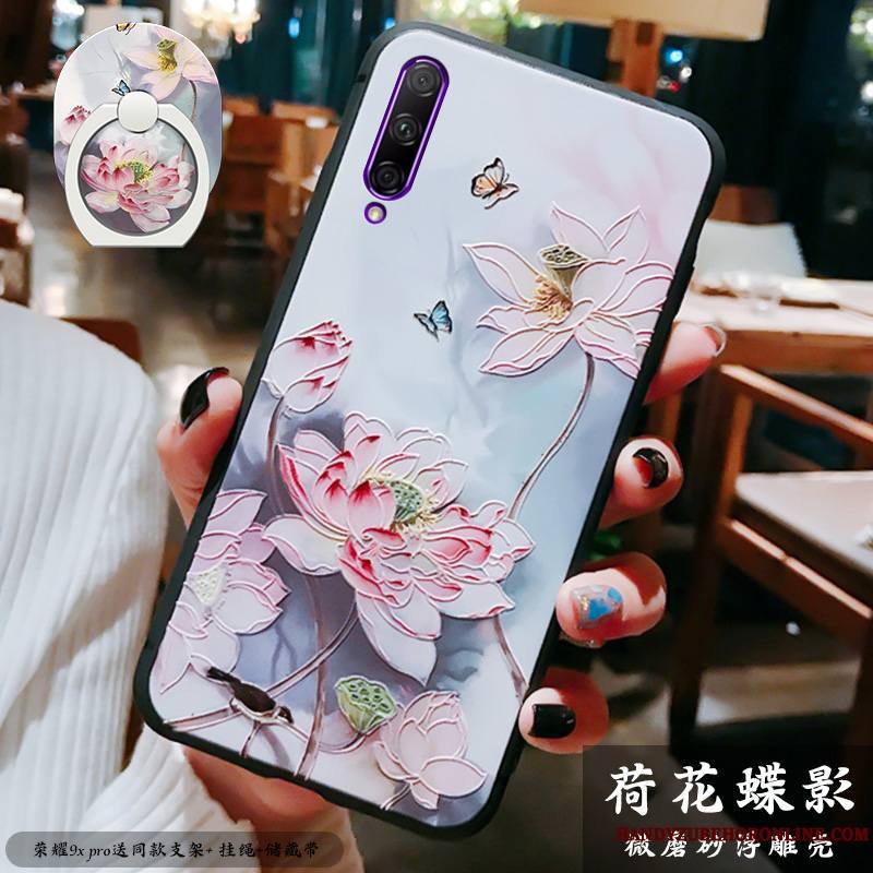 Honor 9x Pro Protection Accessoires Silicone Coque Très Mince Style Chinois De Téléphone