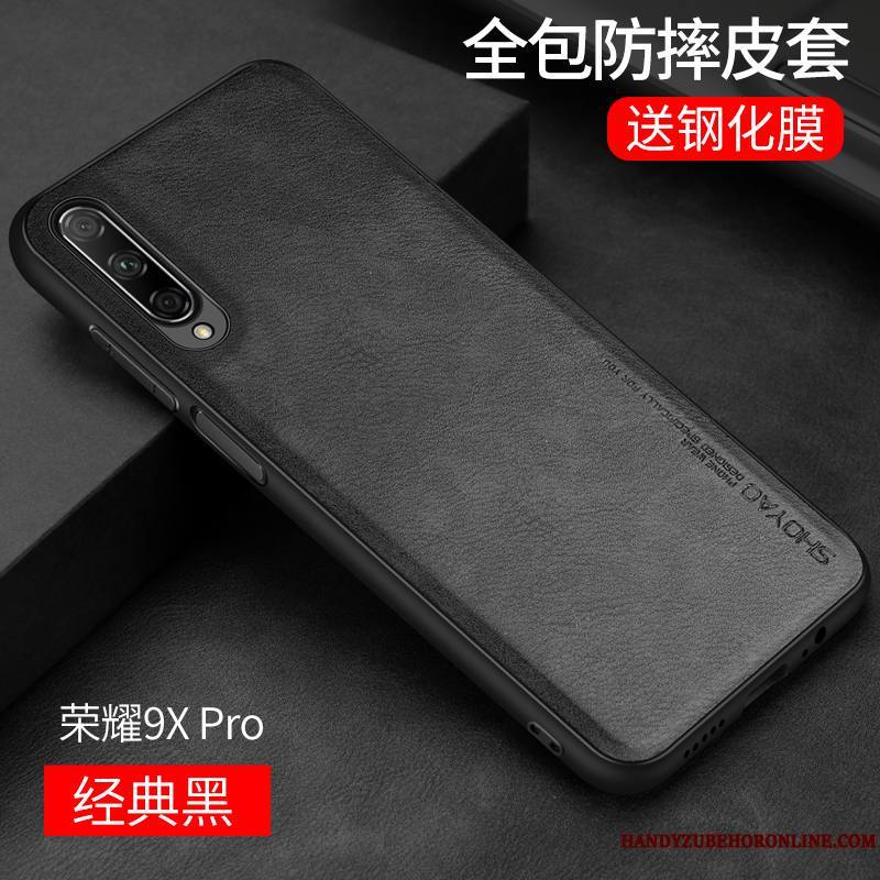 Honor 9x Pro Protection Tout Compris Incassable Simple Créatif Étui En Cuir Coque