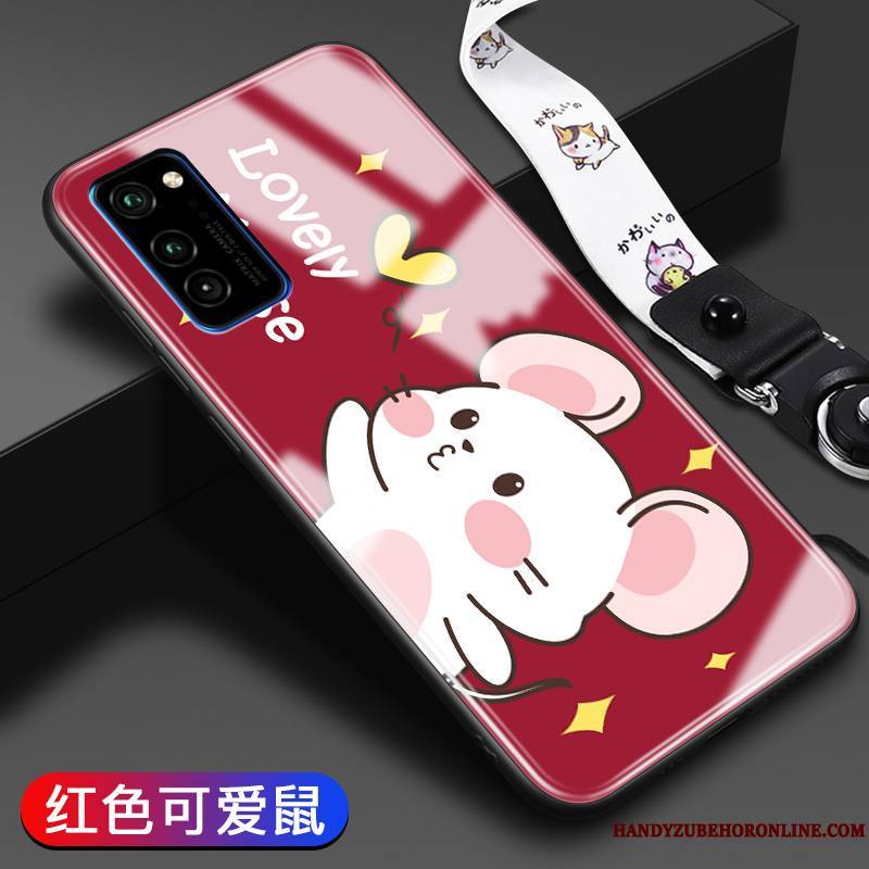 Honor View30 Charmant Rose Protection Dessin Animé Coque De Téléphone Tout Compris Fluide Doux