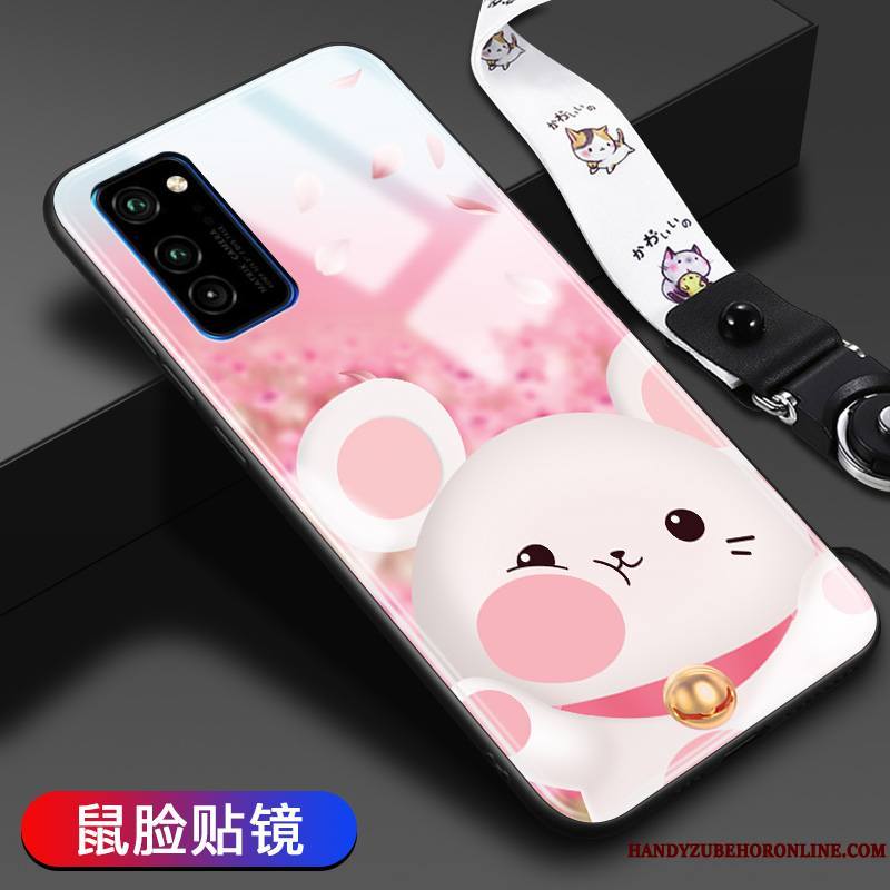 Honor View30 Charmant Rose Protection Dessin Animé Coque De Téléphone Tout Compris Fluide Doux