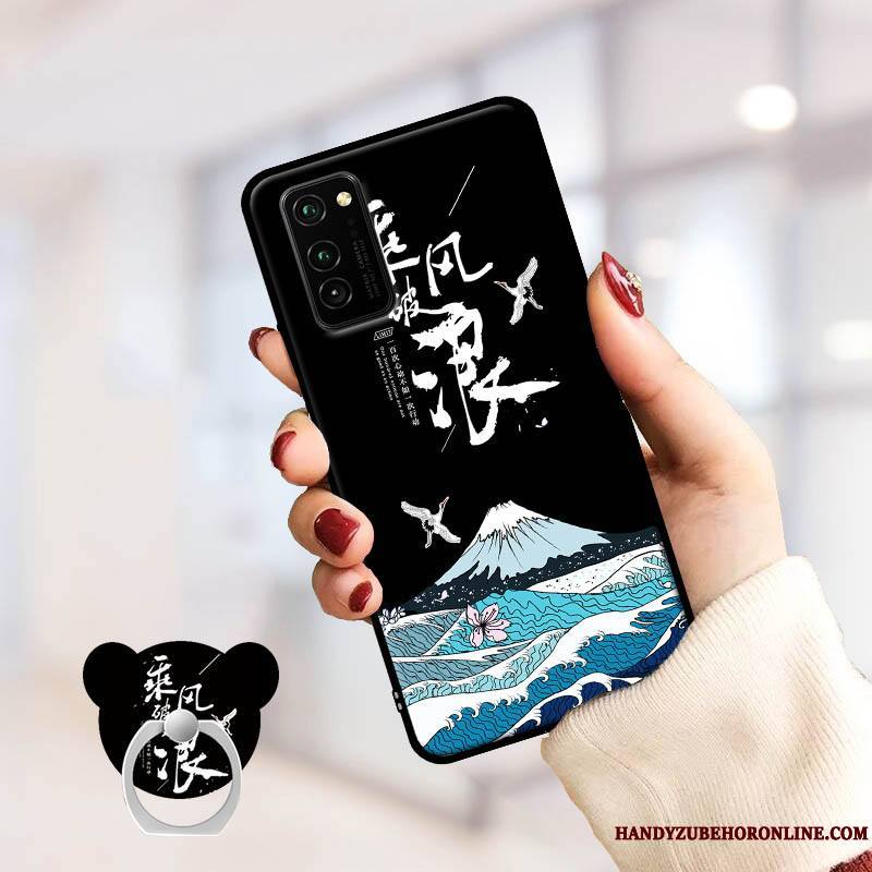 Honor View30 Coque De Téléphone Dessin Animé Tout Compris Rose Tempérer Fluide Doux Personnalité