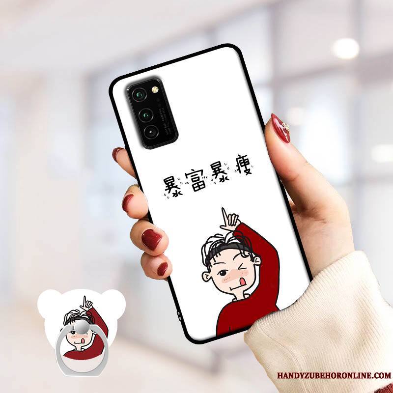 Honor View30 Coque De Téléphone Dessin Animé Tout Compris Rose Tempérer Fluide Doux Personnalité