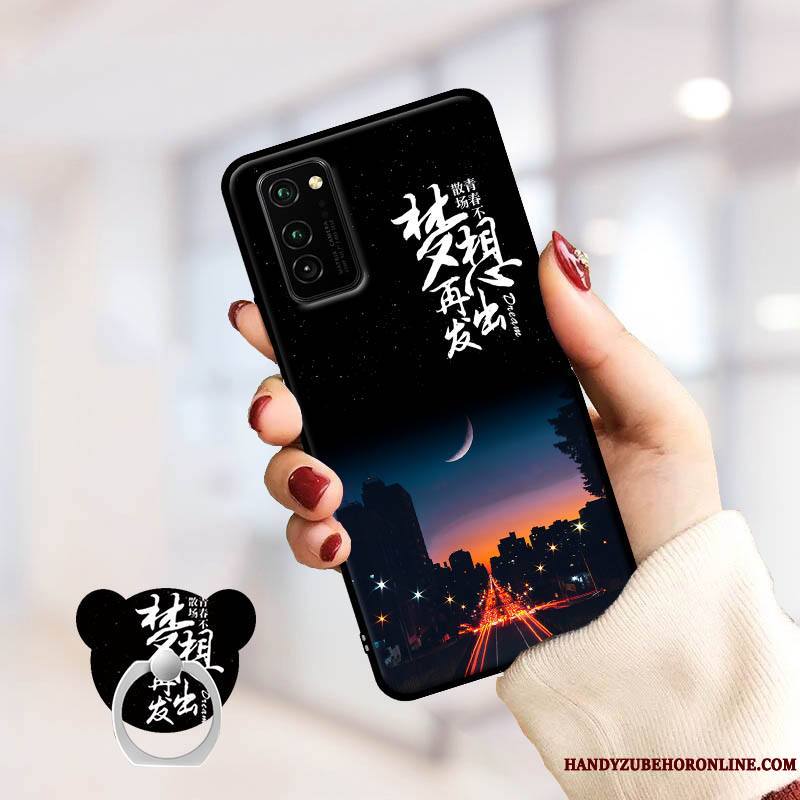 Honor View30 Coque De Téléphone Dessin Animé Tout Compris Rose Tempérer Fluide Doux Personnalité