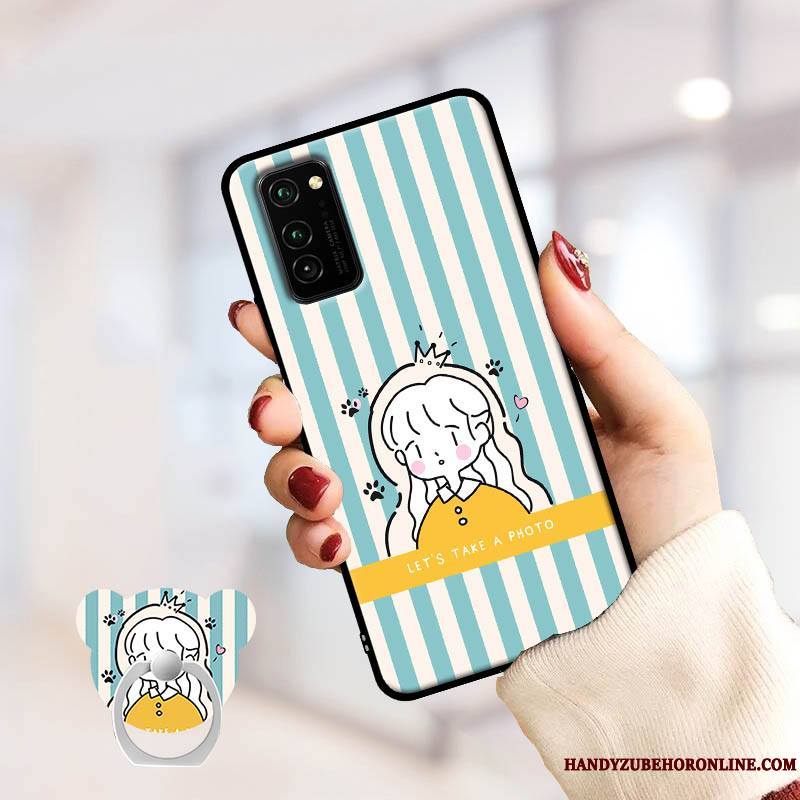 Honor View30 Coque De Téléphone Dessin Animé Tout Compris Rose Tempérer Fluide Doux Personnalité