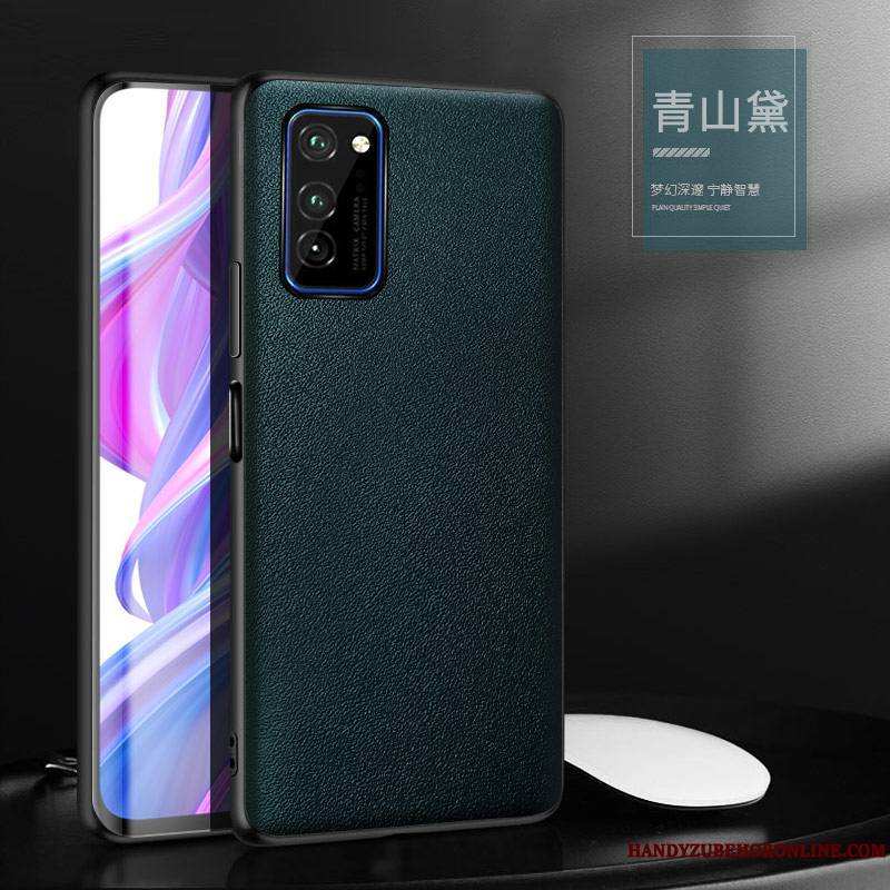 Honor View30 Coque Tout Compris Cuir Véritable Business Luxe Incassable Étui Net Rouge