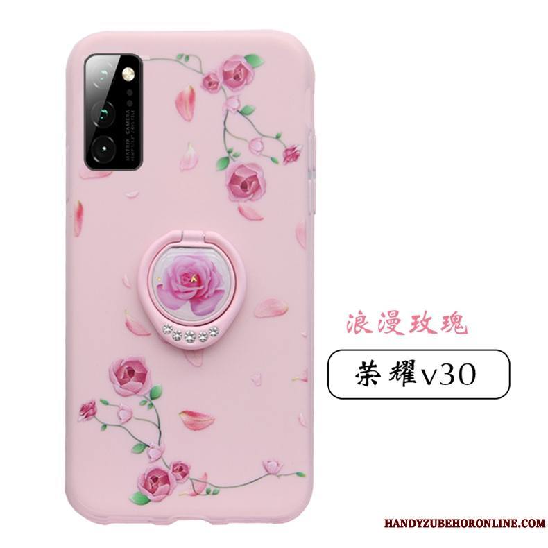 Honor View30 Coque Tout Compris Protection Rose Étui Fluide Doux Marque De Tendance Très Mince