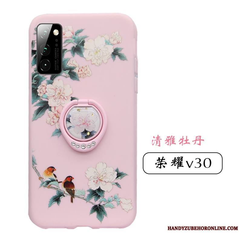 Honor View30 Coque Tout Compris Protection Rose Étui Fluide Doux Marque De Tendance Très Mince