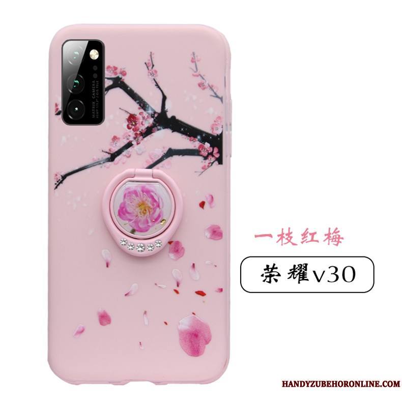 Honor View30 Coque Tout Compris Protection Rose Étui Fluide Doux Marque De Tendance Très Mince