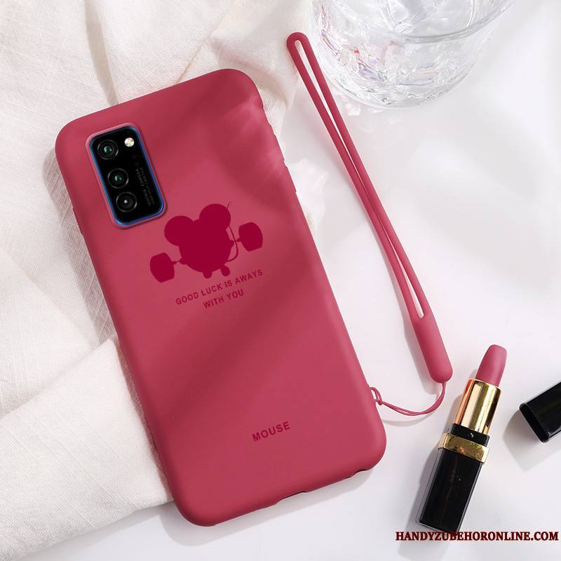 Honor View30 Pro Coque Fluide Doux Charmant Créatif Net Rouge Protection Tout Compris Bleu