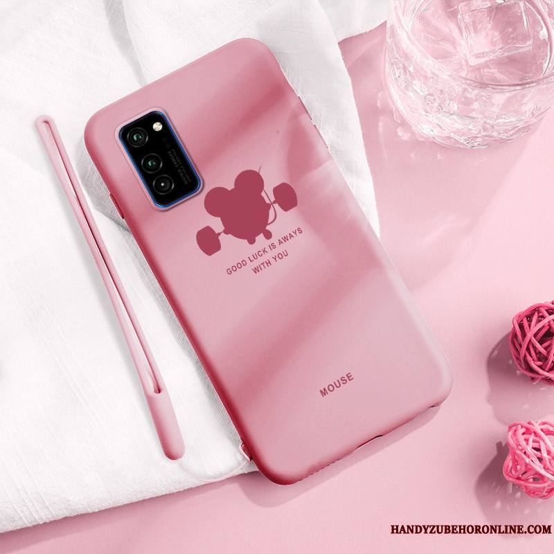 Honor View30 Pro Coque Fluide Doux Charmant Créatif Net Rouge Protection Tout Compris Bleu