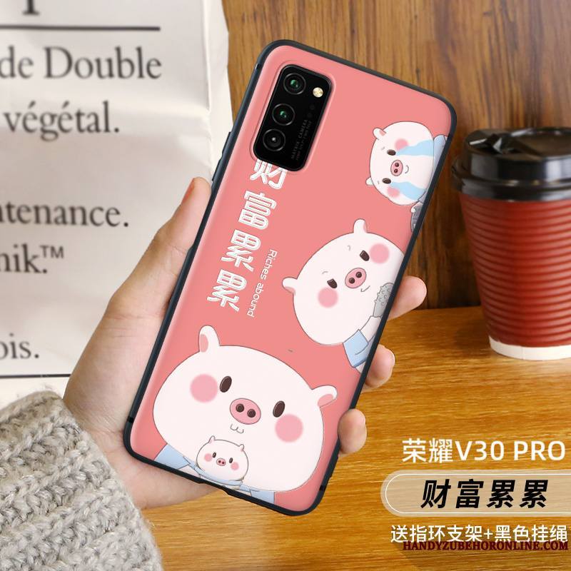 Honor View30 Pro Coque Nouveau Rat Simple Personnalité Très Mince Délavé En Daim Créatif