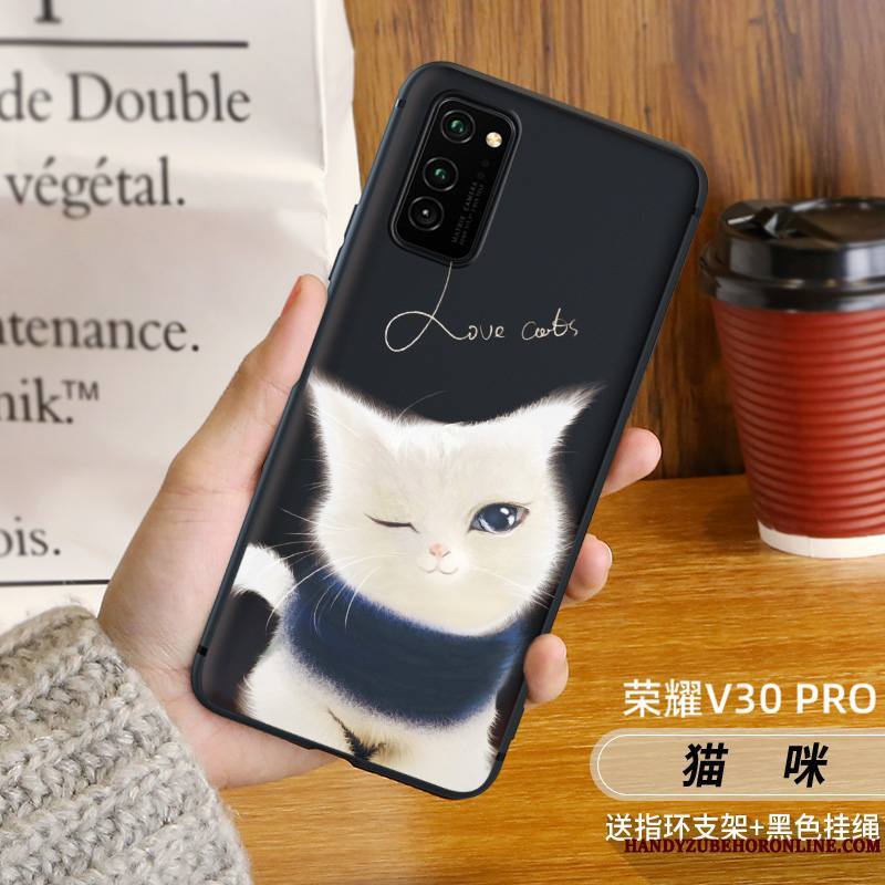 Honor View30 Pro Coque Nouveau Rat Simple Personnalité Très Mince Délavé En Daim Créatif