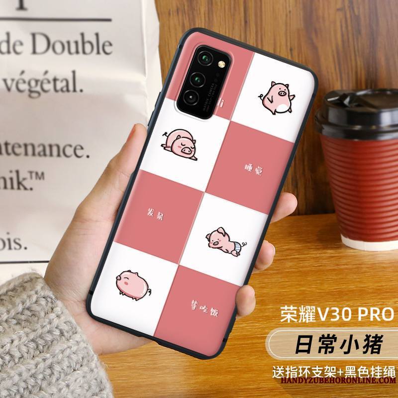 Honor View30 Pro Coque Nouveau Rat Simple Personnalité Très Mince Délavé En Daim Créatif