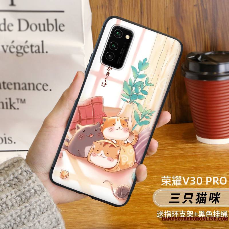 Honor View30 Pro Coque Nouveau Rat Simple Personnalité Très Mince Délavé En Daim Créatif