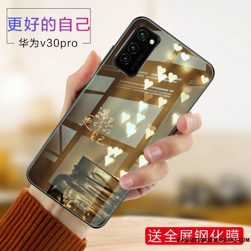 Honor View30 Pro Coque Protection Incassable Tout Compris Personnalité Silicone Étui Délavé En Daim