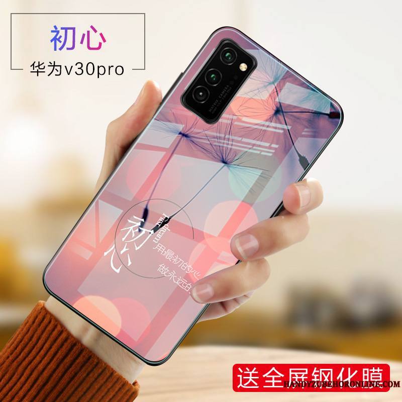 Honor View30 Pro Coque Protection Incassable Tout Compris Personnalité Silicone Étui Délavé En Daim