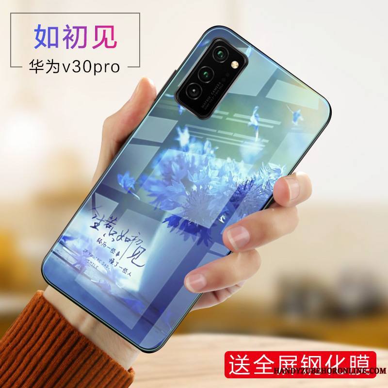 Honor View30 Pro Coque Protection Incassable Tout Compris Personnalité Silicone Étui Délavé En Daim