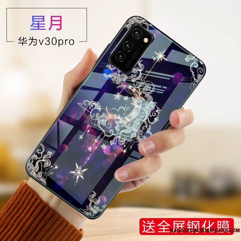 Honor View30 Pro Coque Protection Incassable Tout Compris Personnalité Silicone Étui Délavé En Daim