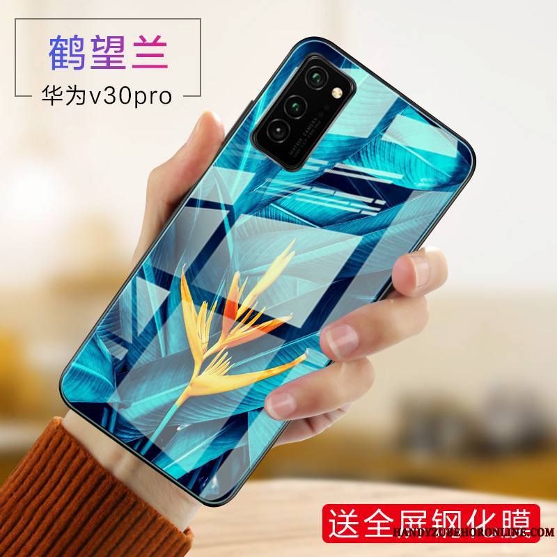 Honor View30 Pro Coque Protection Incassable Tout Compris Personnalité Silicone Étui Délavé En Daim