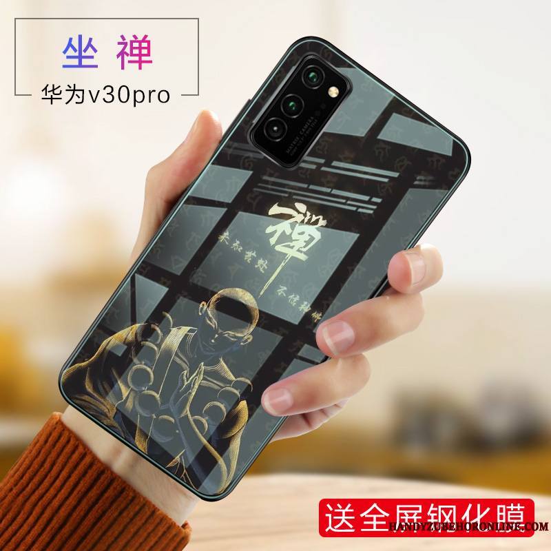 Honor View30 Pro Coque Protection Incassable Tout Compris Personnalité Silicone Étui Délavé En Daim