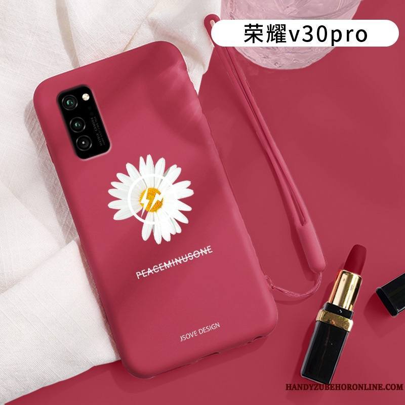 Honor View30 Pro Simple Fluide Doux Coque De Téléphone Créatif Tout Compris Silicone Clair