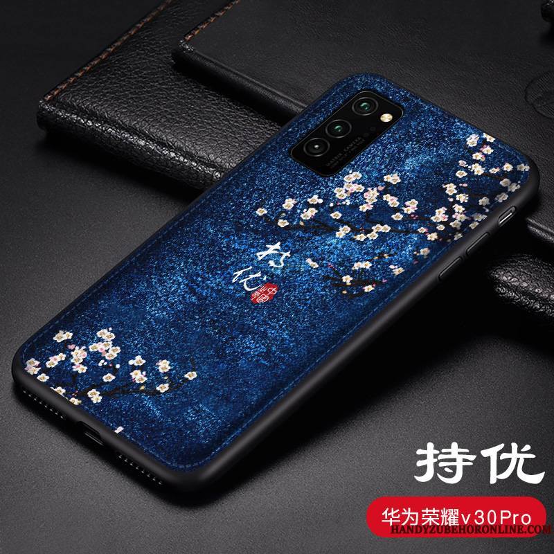 Honor View30 Pro Étui Coque De Téléphone Incassable Silicone Tendance Protection Gaufrage