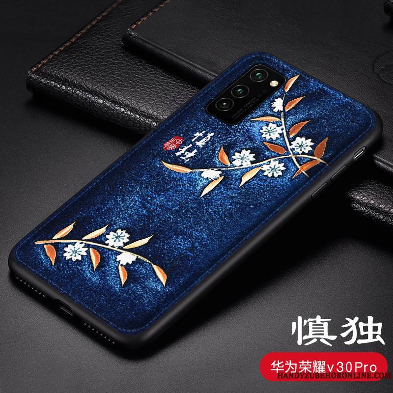 Honor View30 Pro Étui Coque De Téléphone Incassable Silicone Tendance Protection Gaufrage