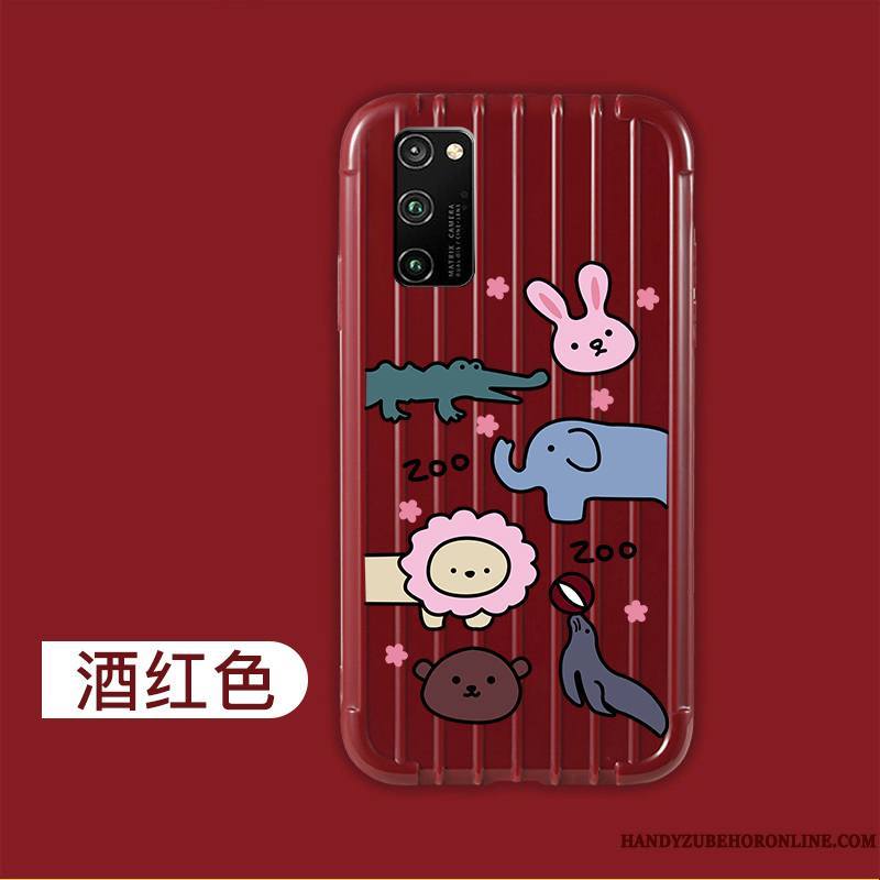 Honor View30 Protection Coque De Téléphone Nouveau Dessin Animé Étui Net Rouge Vert