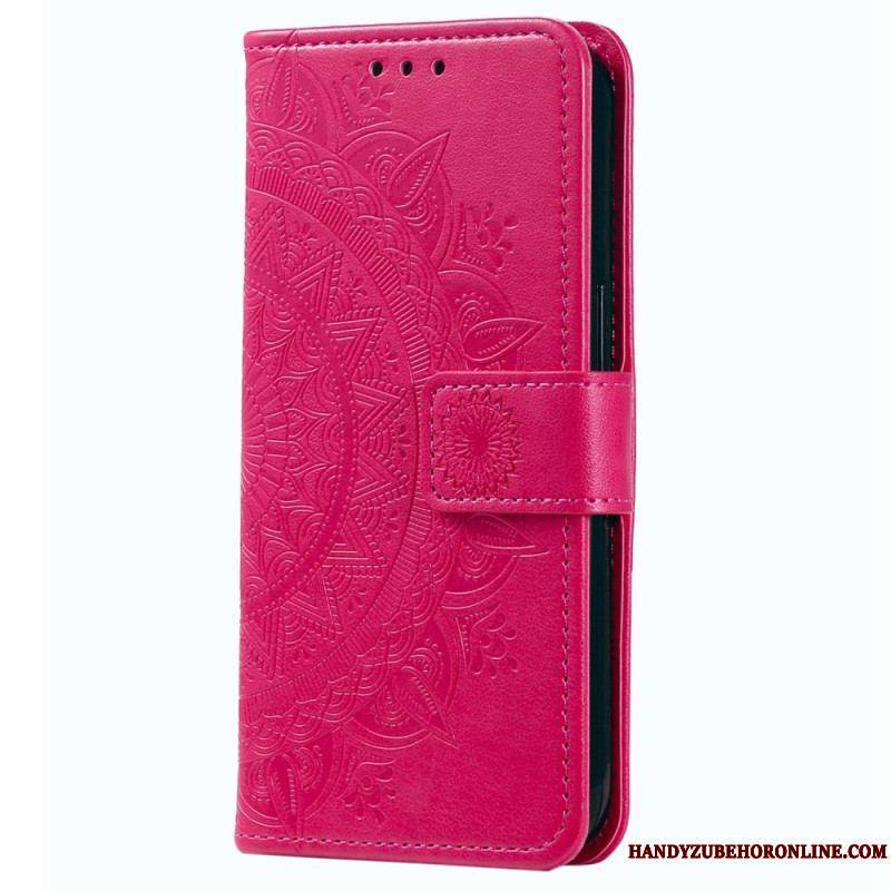 Housse Huawei Mate 50 Pro Mandala Soleil avec Lanière