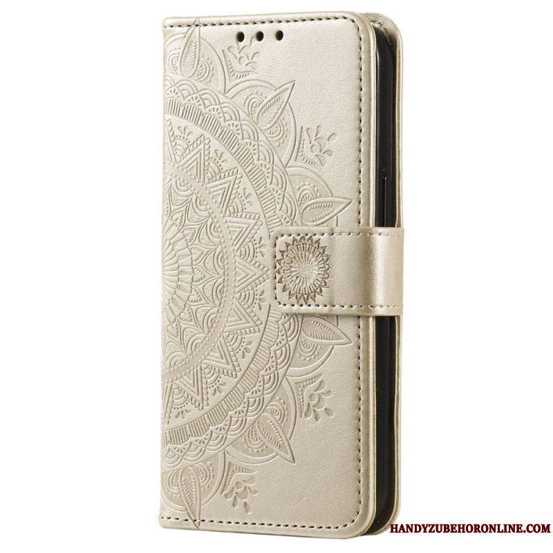 Housse Huawei Mate 50 Pro Mandala Soleil avec Lanière