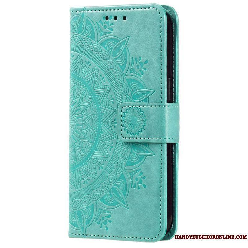 Housse Huawei Mate 50 Pro Mandala Soleil avec Lanière