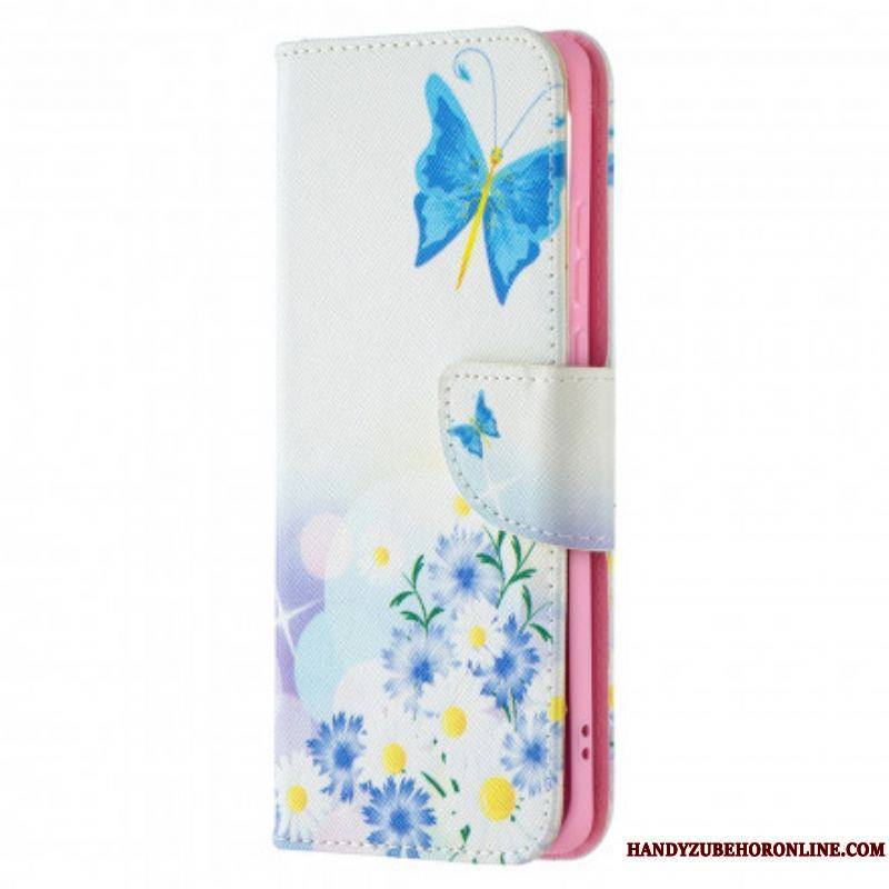 Housse Huawei P50 Pro Papillons et Fleurs Peints