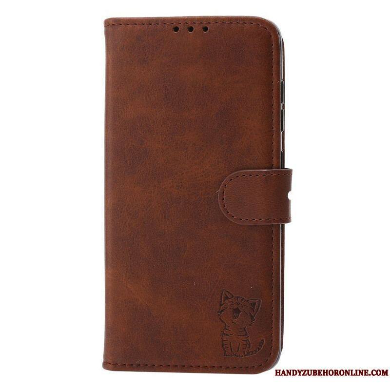 Housse Huawei P50 Pro Simili Cuir Chaton