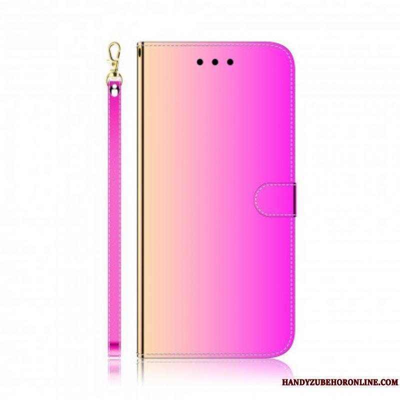 Housse Huawei P50 Pro Simili Cuir Couverture MIroir