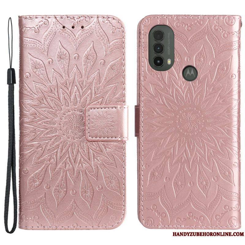 Housse Moto E40 / E30 / E20 Fleur de Soleil