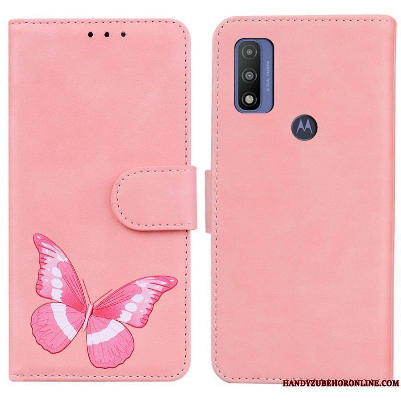 Housse Moto E40 / E30 / E20 Skin-Touch Papillon