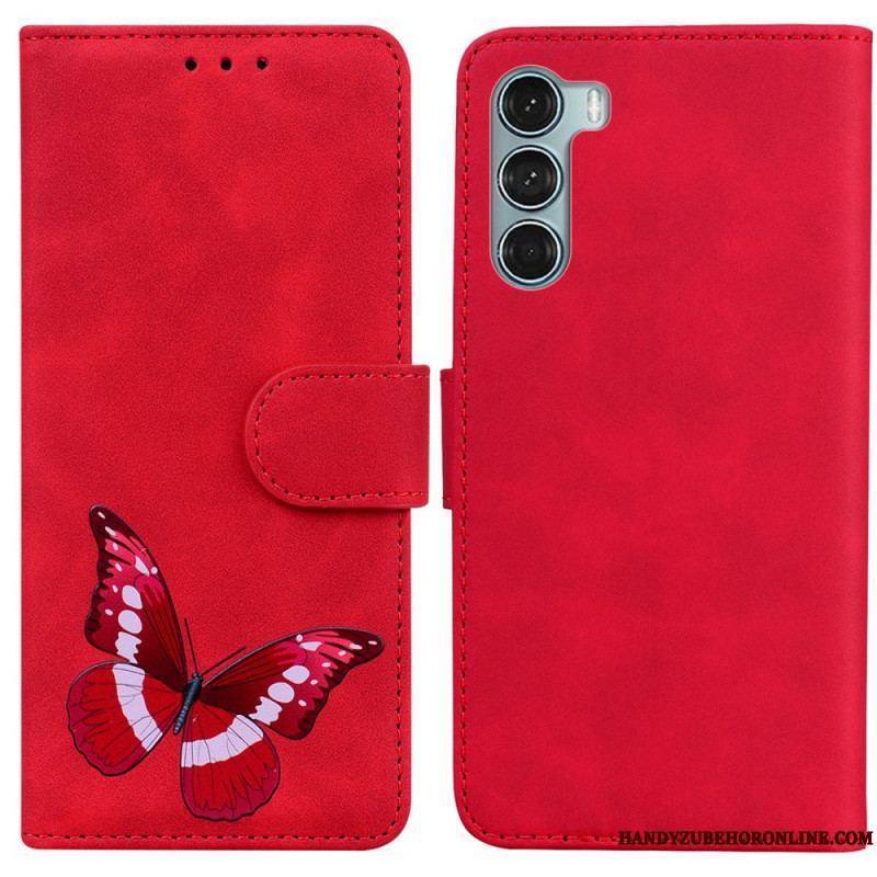 Housse Moto G200 5G Skin-Touch Papillon