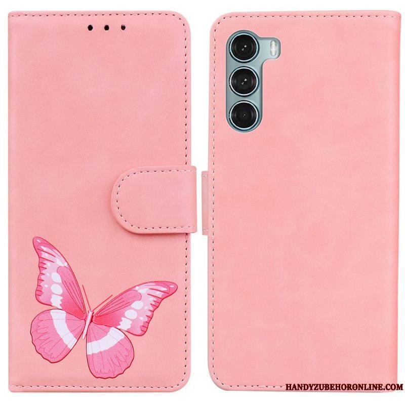 Housse Moto G200 5G Skin-Touch Papillon