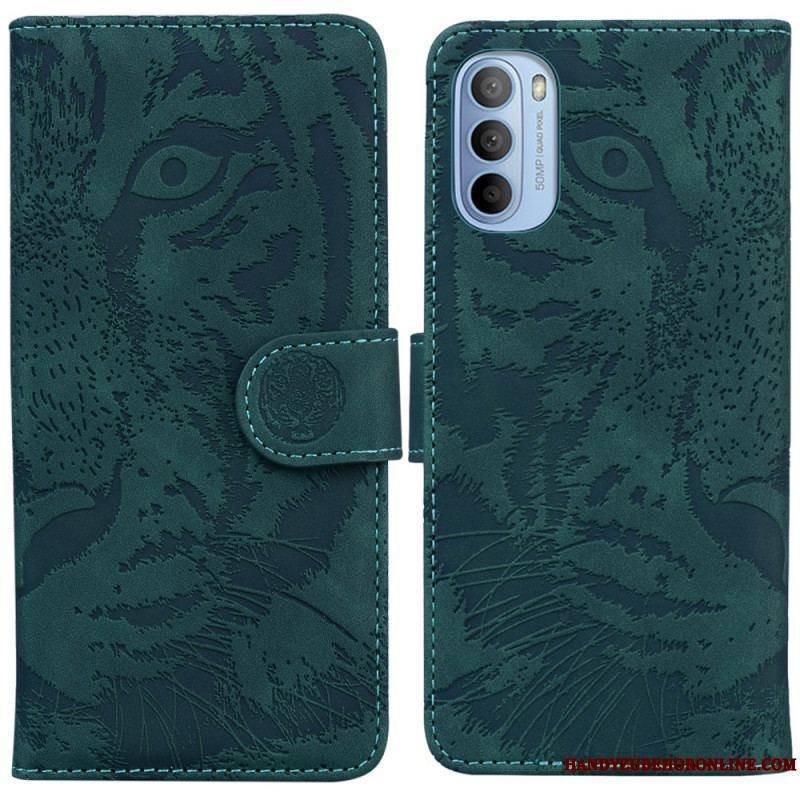 Housse Moto G41 / G31 Empreinte Face de Tigre