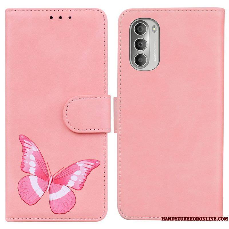 Housse Moto G51 5G Skin-Touch Papillon