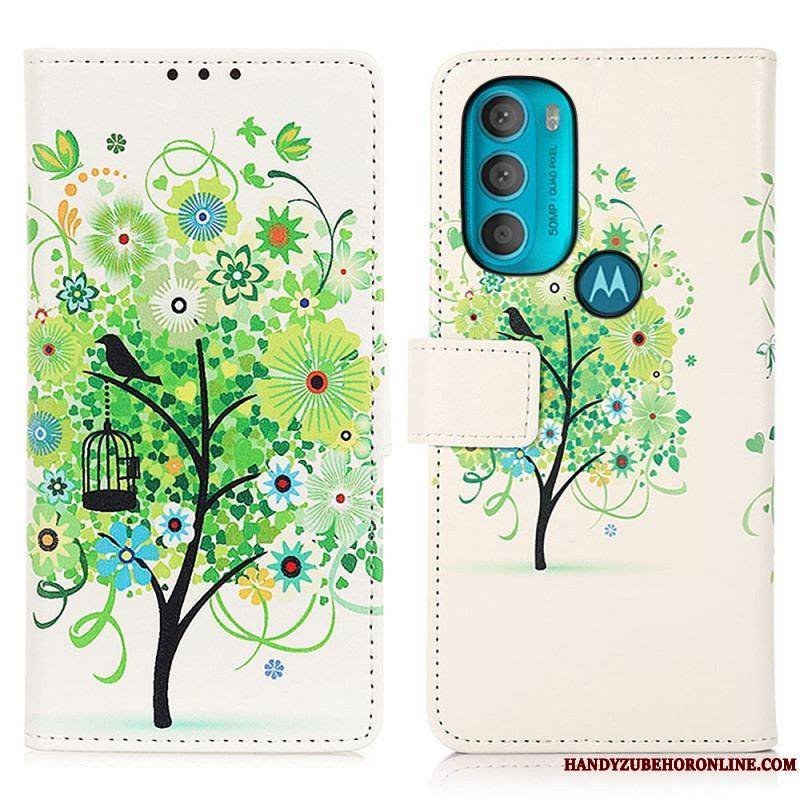 Housse Moto G71 5G Arbre Fleuri