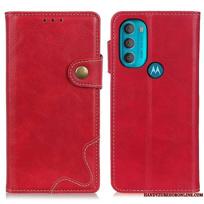 Housse Moto G71 5G Artistique Couture Bouton