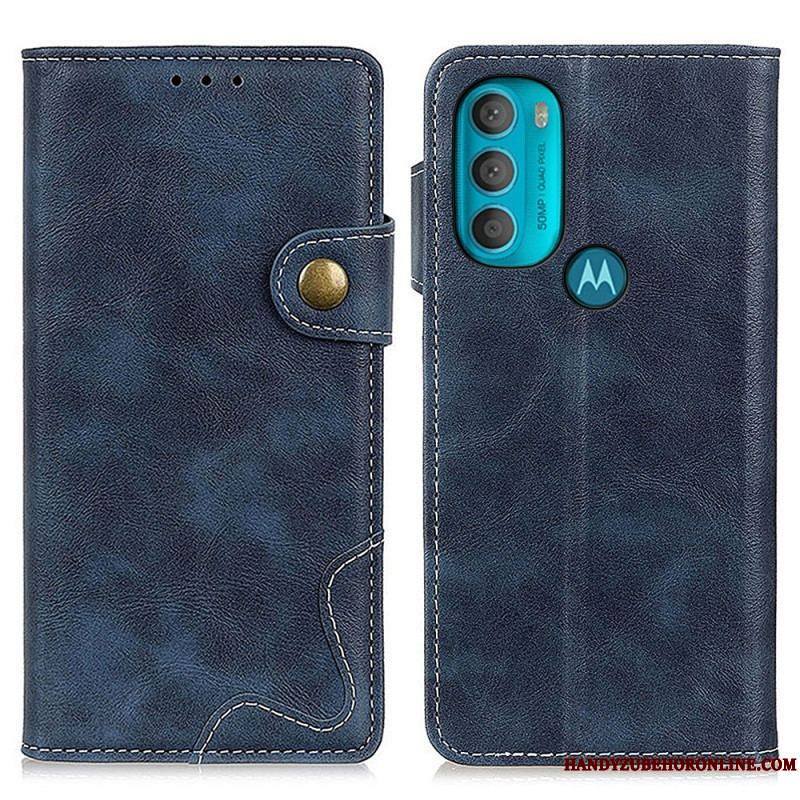 Housse Moto G71 5G Artistique Couture Bouton