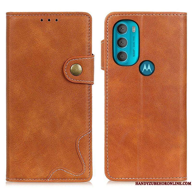 Housse Moto G71 5G Artistique Couture Bouton