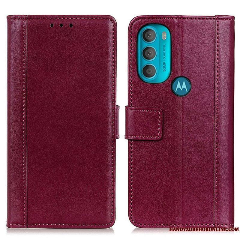 Housse Moto G71 5G Effet Cuir Version Coloré