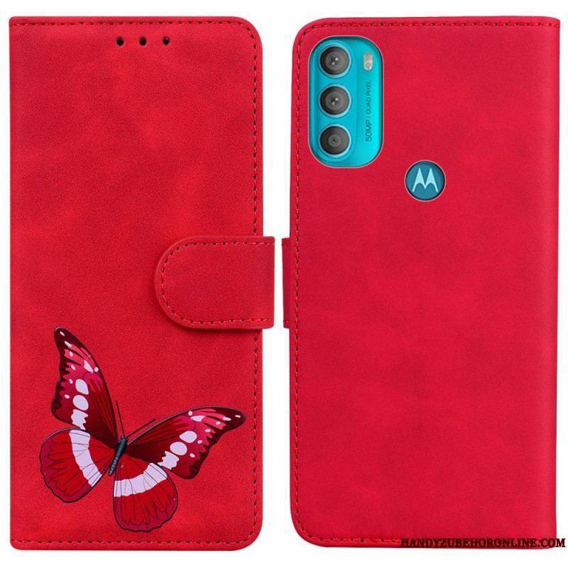 Housse Moto G71 5G Skin-Touch Papillon