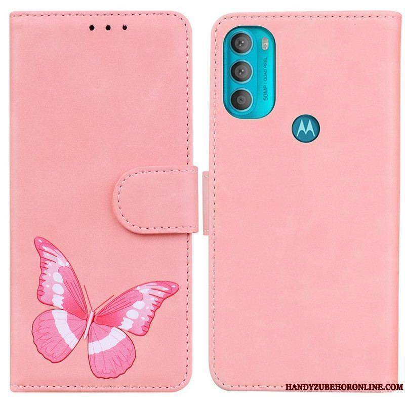 Housse Moto G71 5G Skin-Touch Papillon