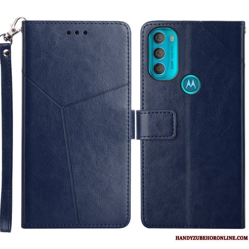 Housse Moto G71 5G Style Cuir Géo Y Design