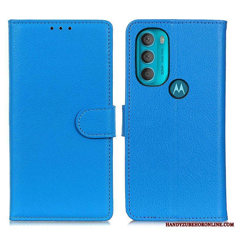 Housse Moto G71 5G Traditionnellement Litchi